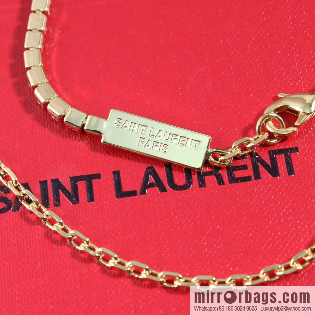 Saint Laurent Golden Diamond YSL Necklace