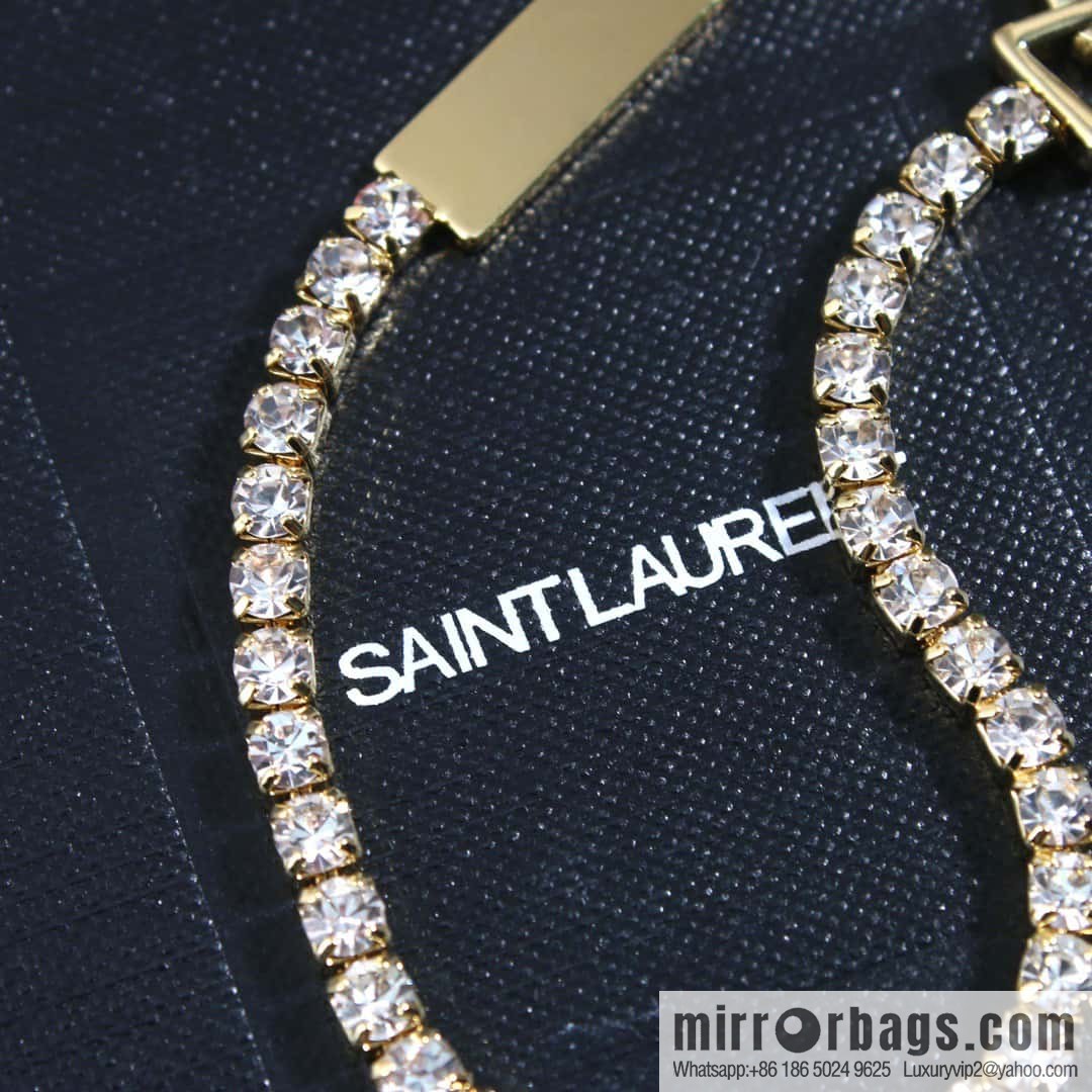 Saint Laurent Golden Diamond YSL Necklace