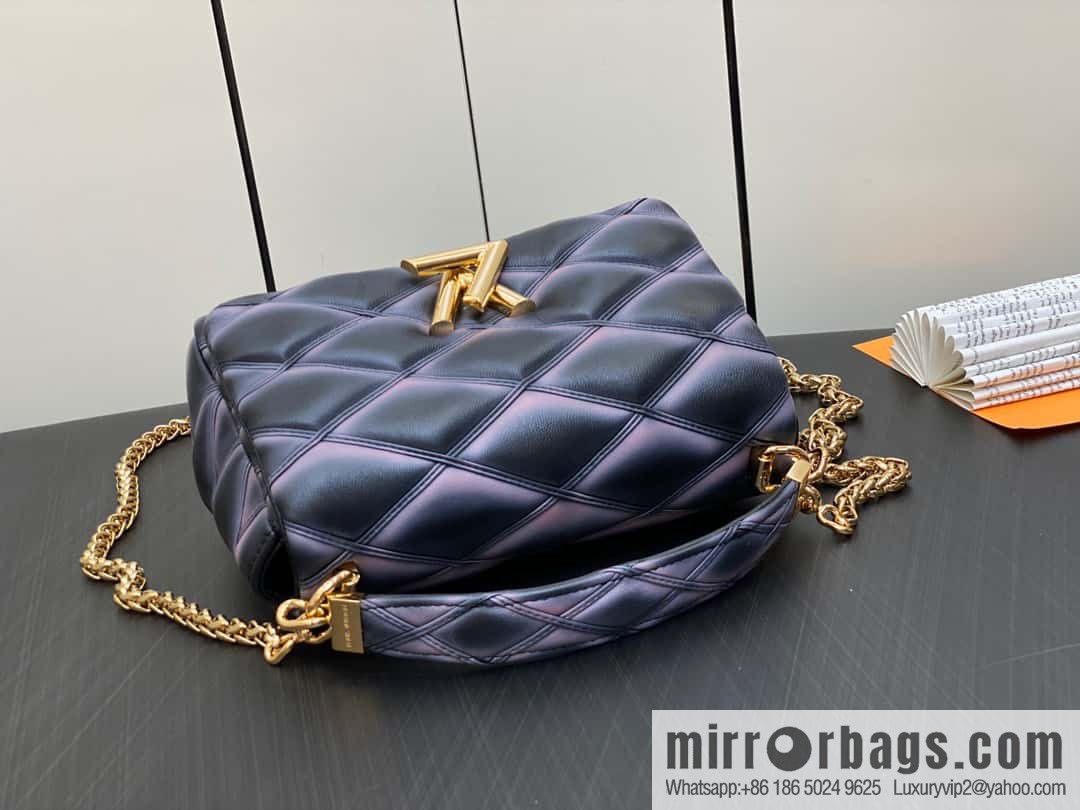 [Boutique‑grade] M22890 full leather rhombus chain bag series GO-14 Teist medium handbag M22891