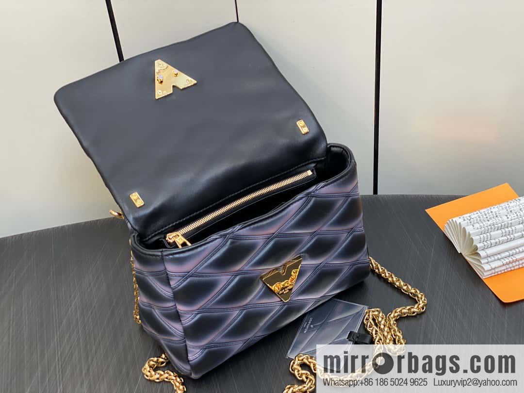 [Boutique‑grade] M22890 full leather rhombus chain bag series GO-14 Teist medium handbag M22891