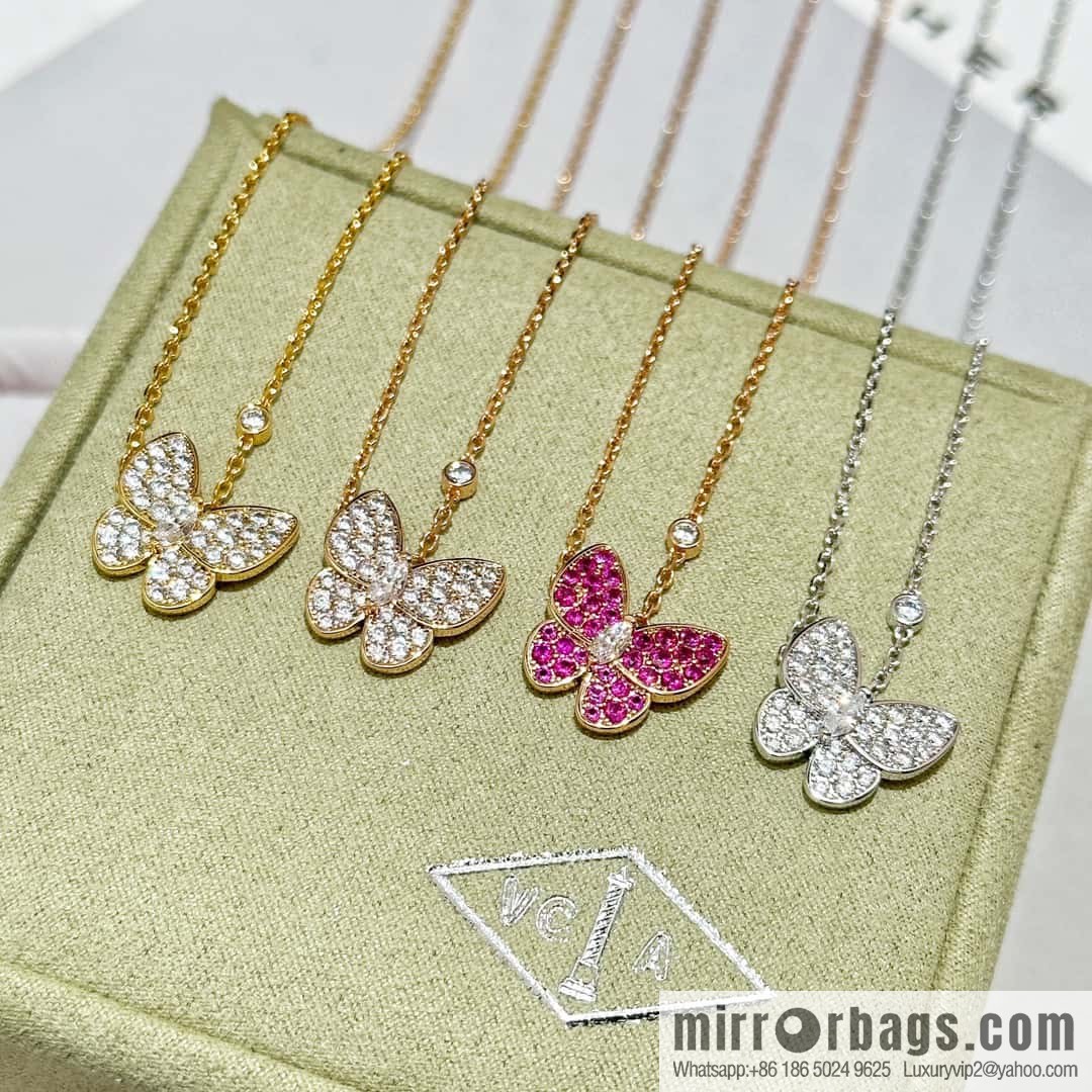 ❗️Classic ❗️ ☀️ Original ☀️ Van Cleef & Arpels Full Diamond Butterfly Necklace ☀️