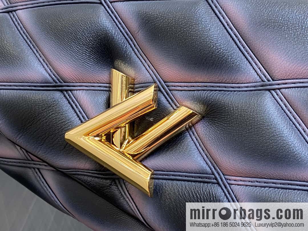 [Boutique‑grade] M22890 full leather rhombus chain bag series GO-14 Teist medium handbag M22891
