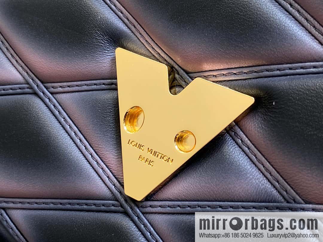 [Boutique‑grade] M22890 full leather rhombus chain bag series GO-14 Teist medium handbag M22891