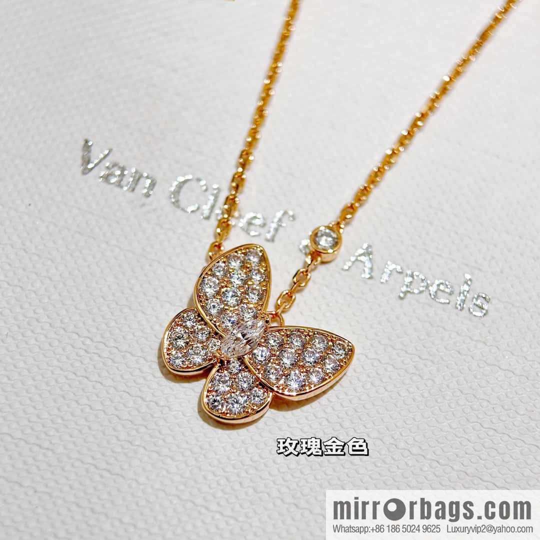 ❗️Classic ❗️ ☀️ Original ☀️ Van Cleef & Arpels Full Diamond Butterfly Necklace ☀️