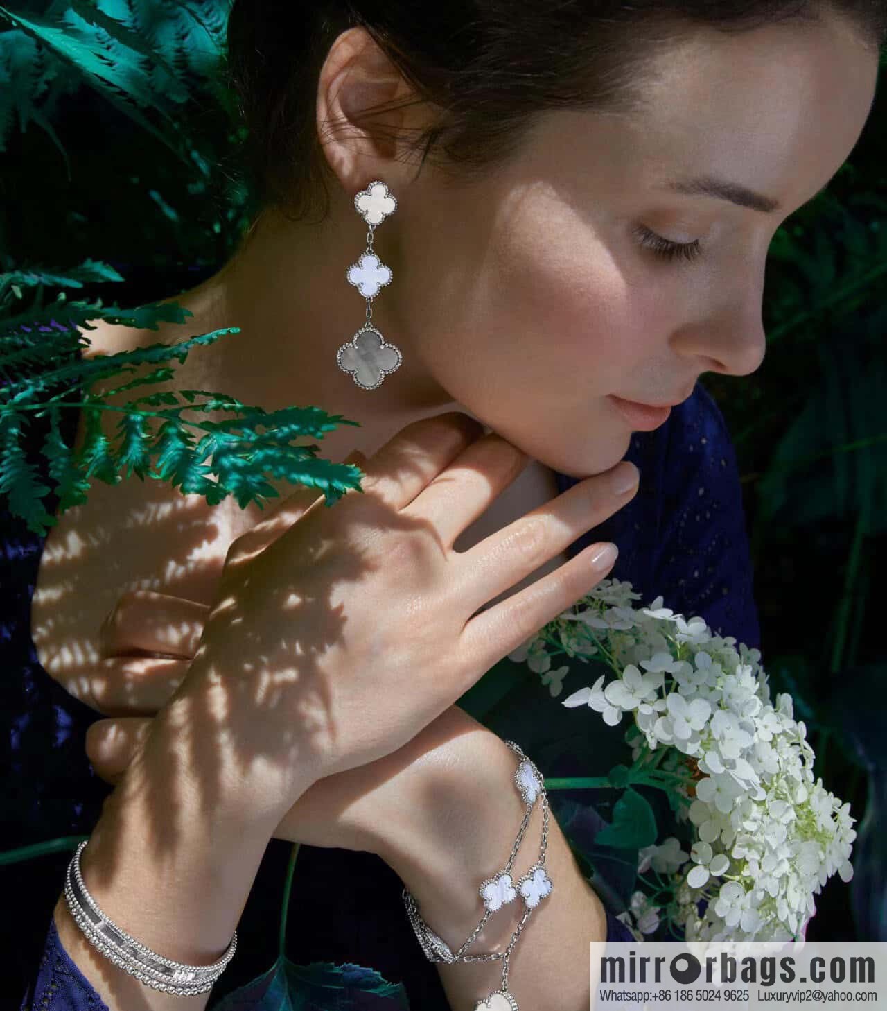 ❗️CNC Version ❗️ ☀️ Van Cleef & Arpels Purple Chalcedony Natural Stone Clover Five Flowers Bracelet ☀