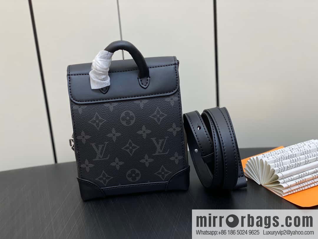 [Boutique‑grade] M82774 black flower, men's bag mini schoolbag series, new NANO STEAMER handbag in autumn and winter