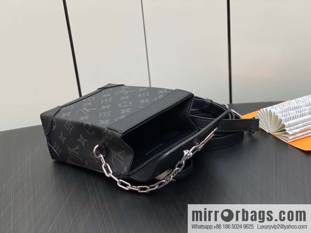 [Boutique‑grade] M82774 black flower, men's bag mini schoolbag series, new NANO STEAMER handbag in autumn and winter