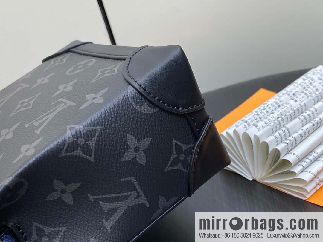 [Boutique‑grade] M82774 black flower, men's bag mini schoolbag series, new NANO STEAMER handbag in autumn and winter