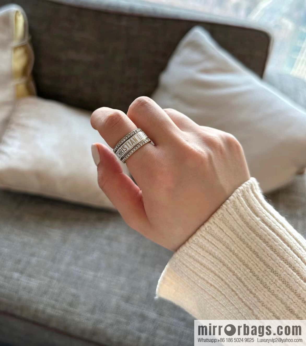 New Dior alphabet ring set