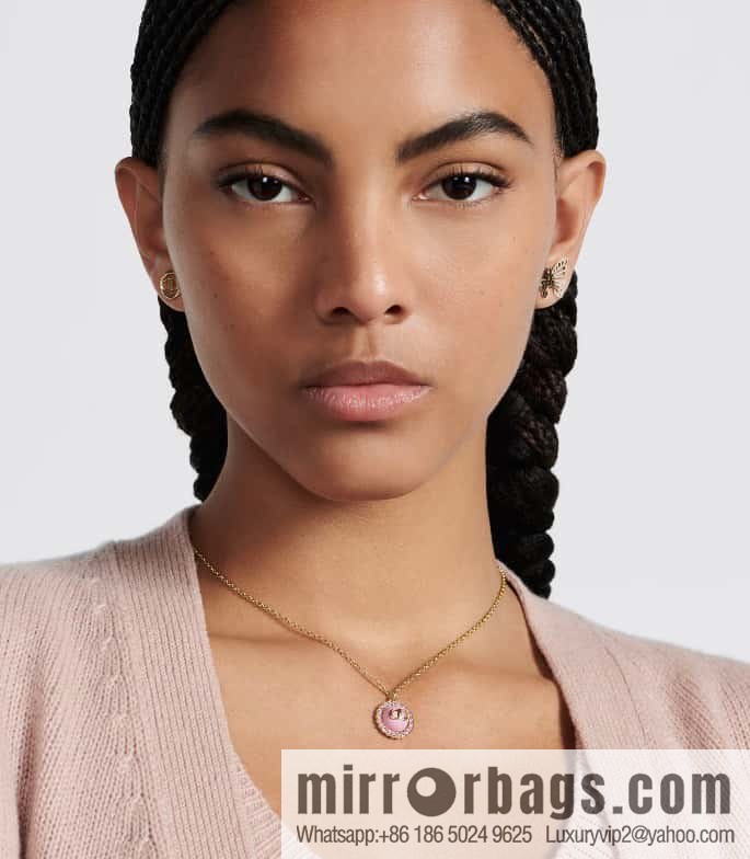 New ☑️ DIOR black pink CD necklace
