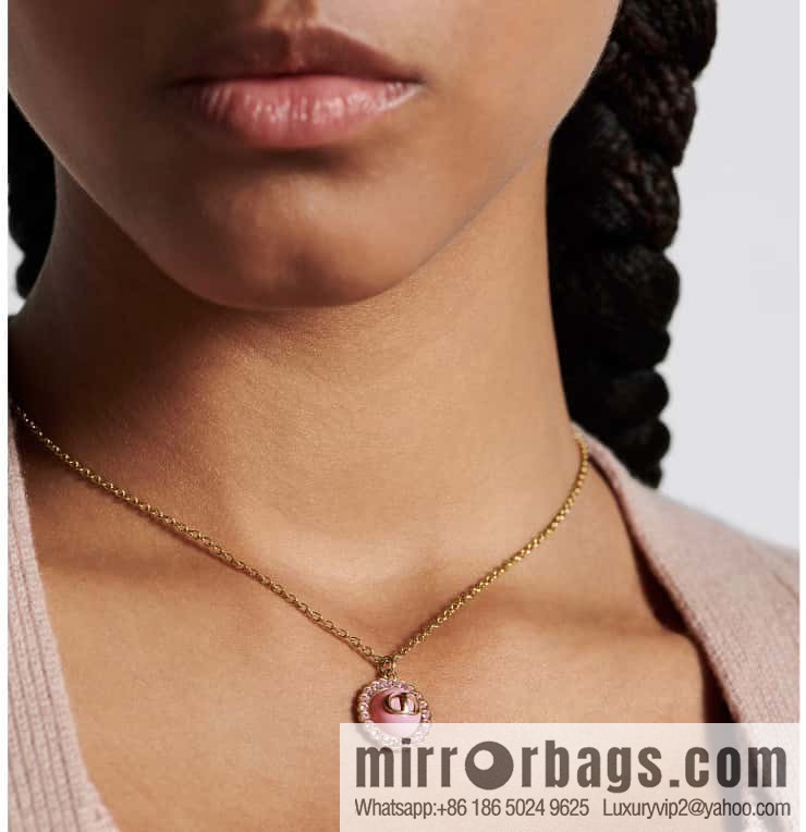 New ☑️ DIOR black pink CD necklace