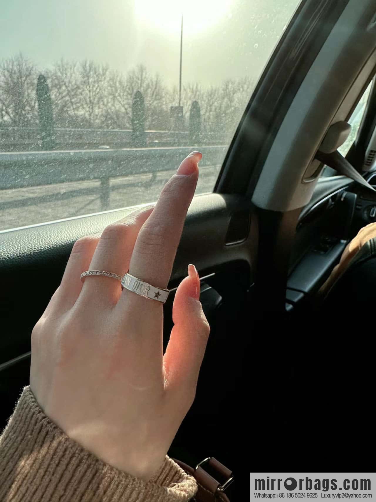 New Dior alphabet ring set
