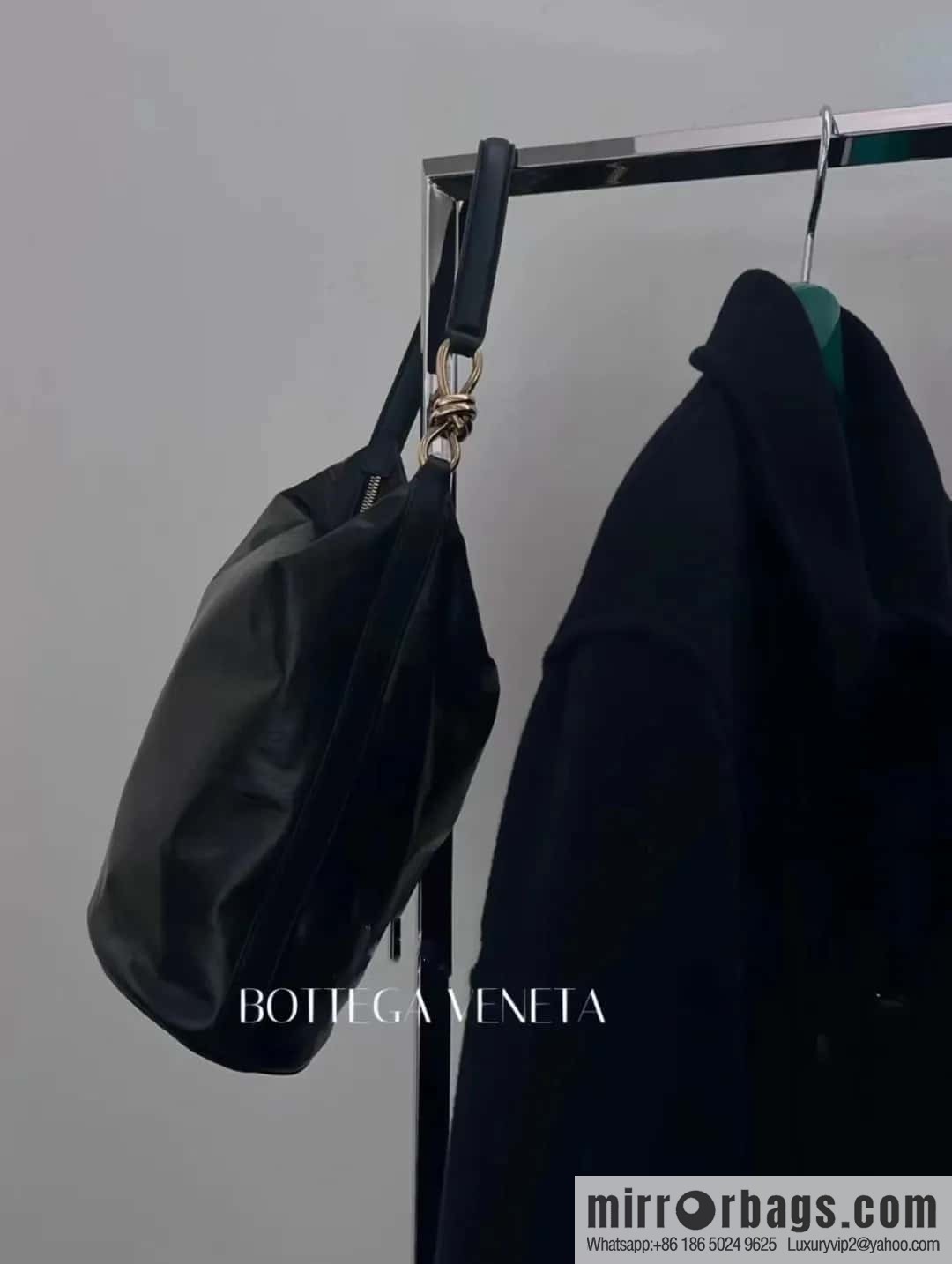 Bv new Hobo knot shoulder backpack model number; 730965 knot, dark green