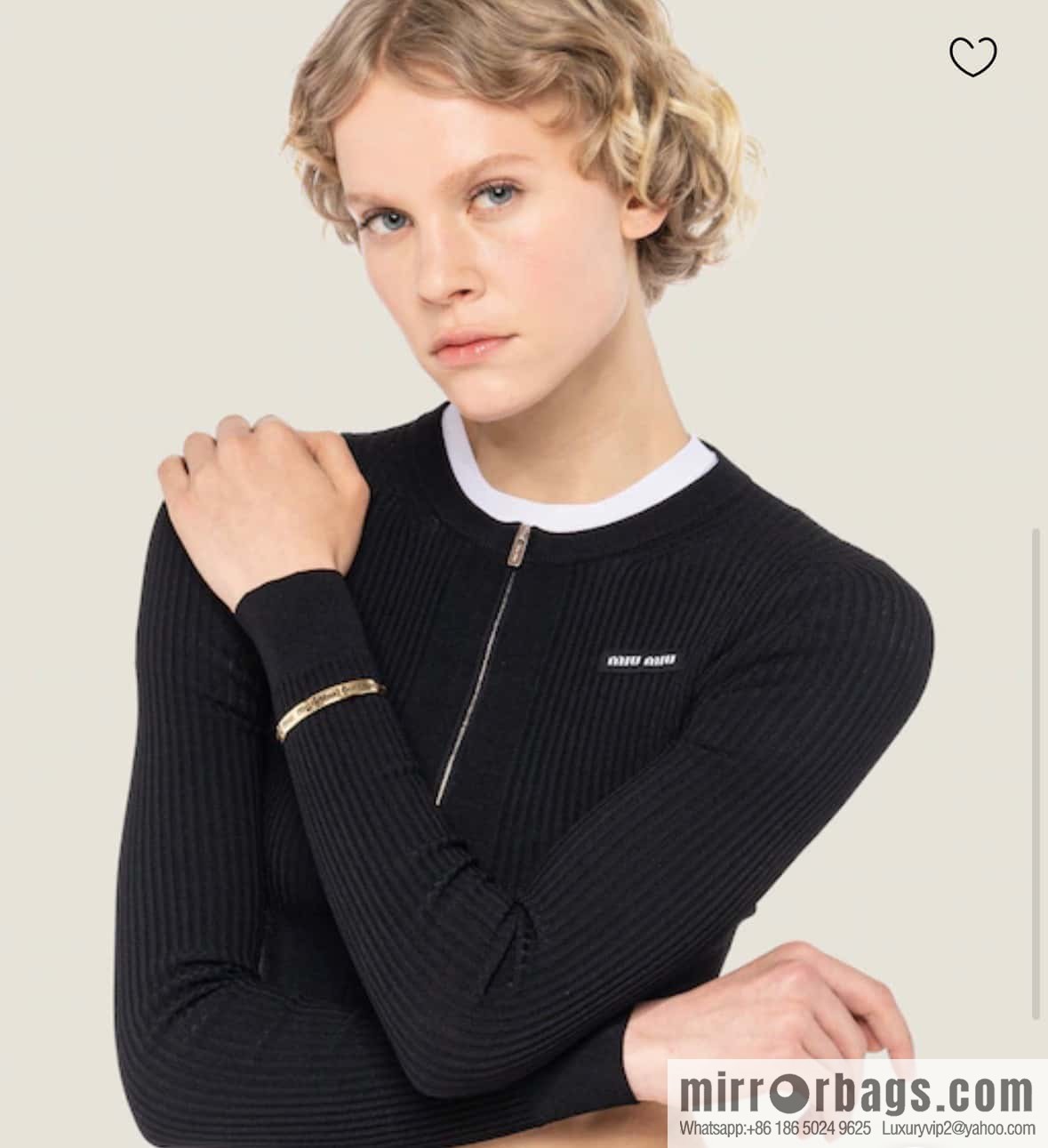 MIU MIU Miu Miu Gold Hollow Letter Bracelet Bracelet