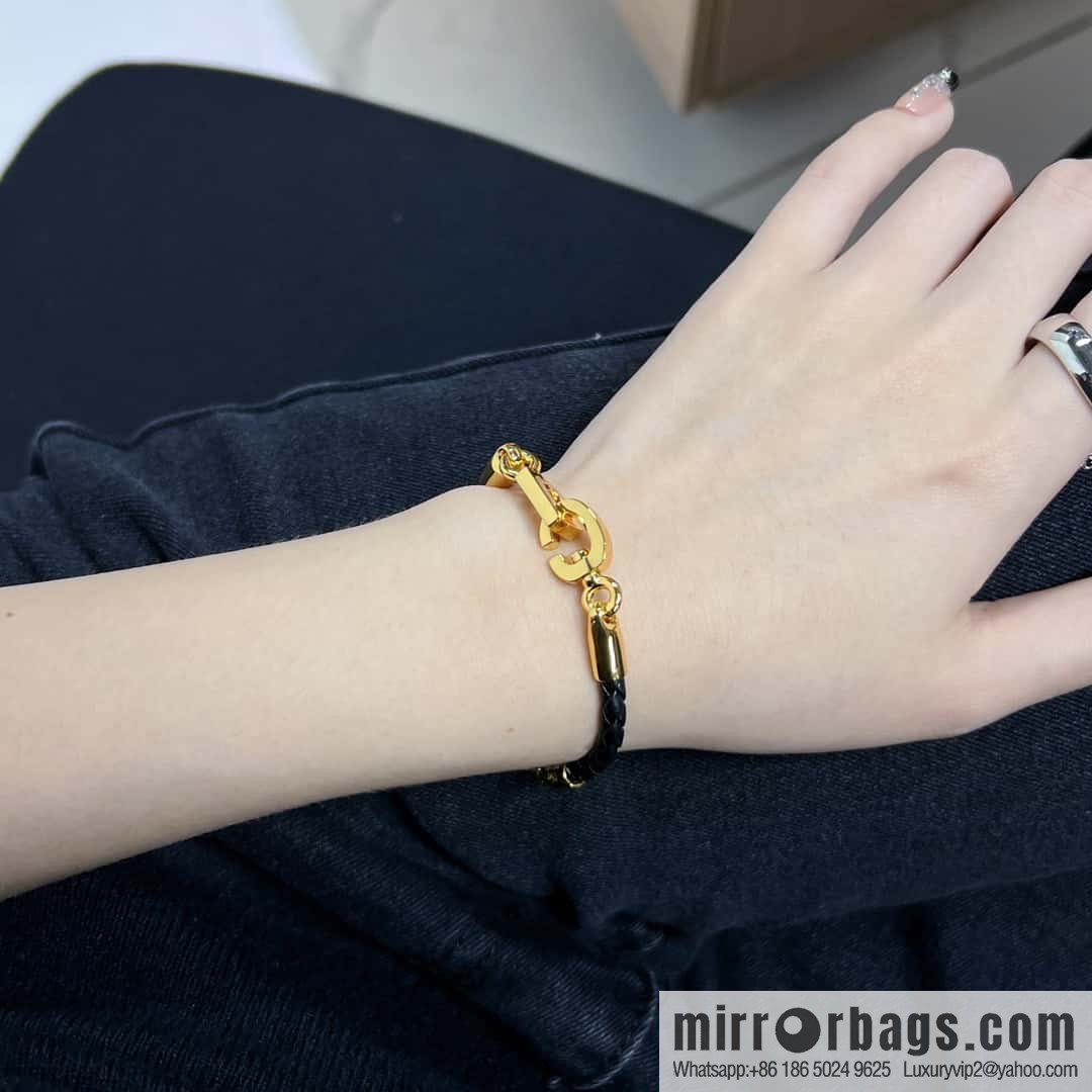 ❗️New ❗️ Dior Gold CD LOCK Bracelet Hand Rope