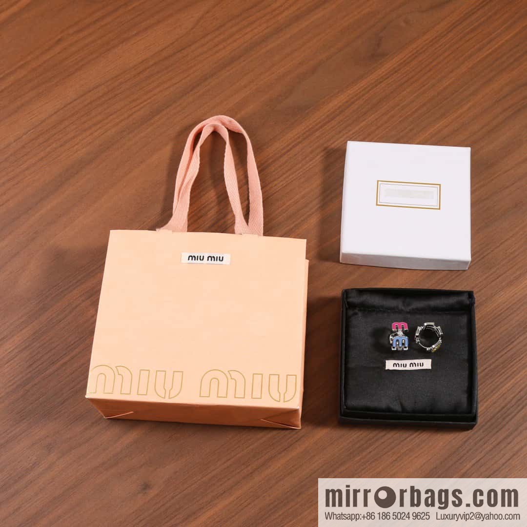 MIU MIU Miu Miu Rainbow M Letter Stud Earrings