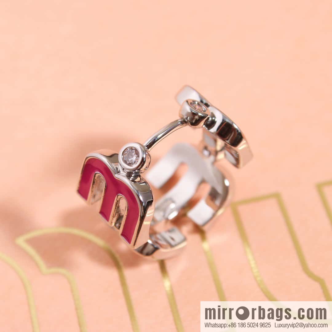 MIU MIU Miu Miu Rainbow M Letter Stud Earrings