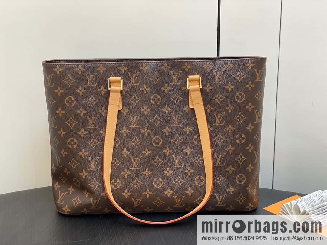 [Boutique‑grade] M51155 monogram yellow leather, medieval bag series Vivian large handbag 51172 VivianCc vegetable basket out of print medieval bag Vivian