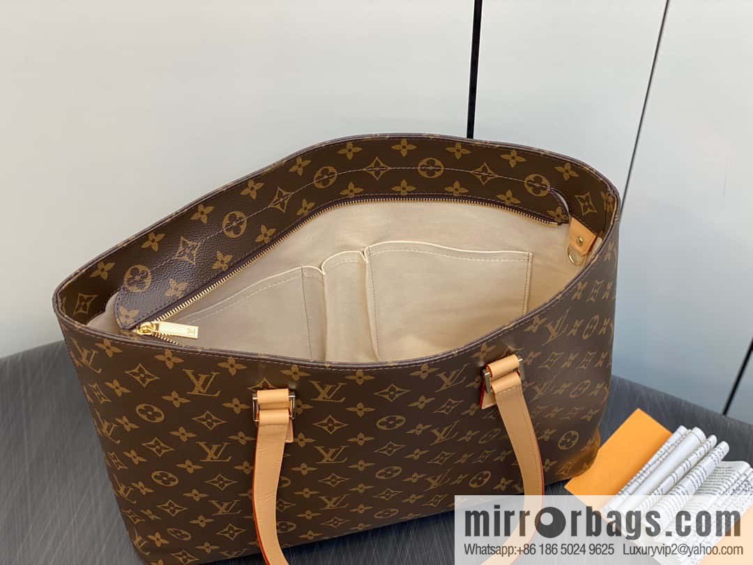 [Boutique‑grade] M51155 monogram yellow leather, medieval bag series Vivian large handbag 51172 VivianCc vegetable basket out of print medieval bag Vivian