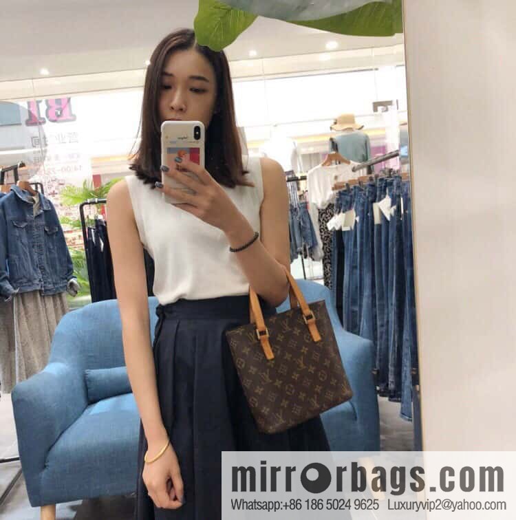 [Boutique‑grade] M51155 monogram yellow leather, medieval bag series Vivian large handbag 51172 VivianCc vegetable basket out of print medieval bag Vivian