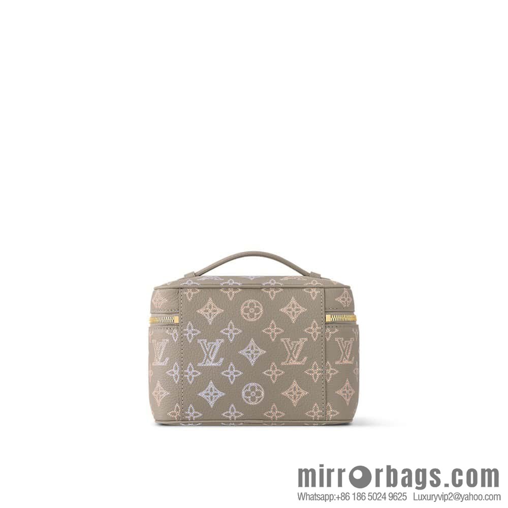 [Boutique‑grade] M23550 light gray full leather pouch series NICE mini pouch M44495 gray (cut-out)