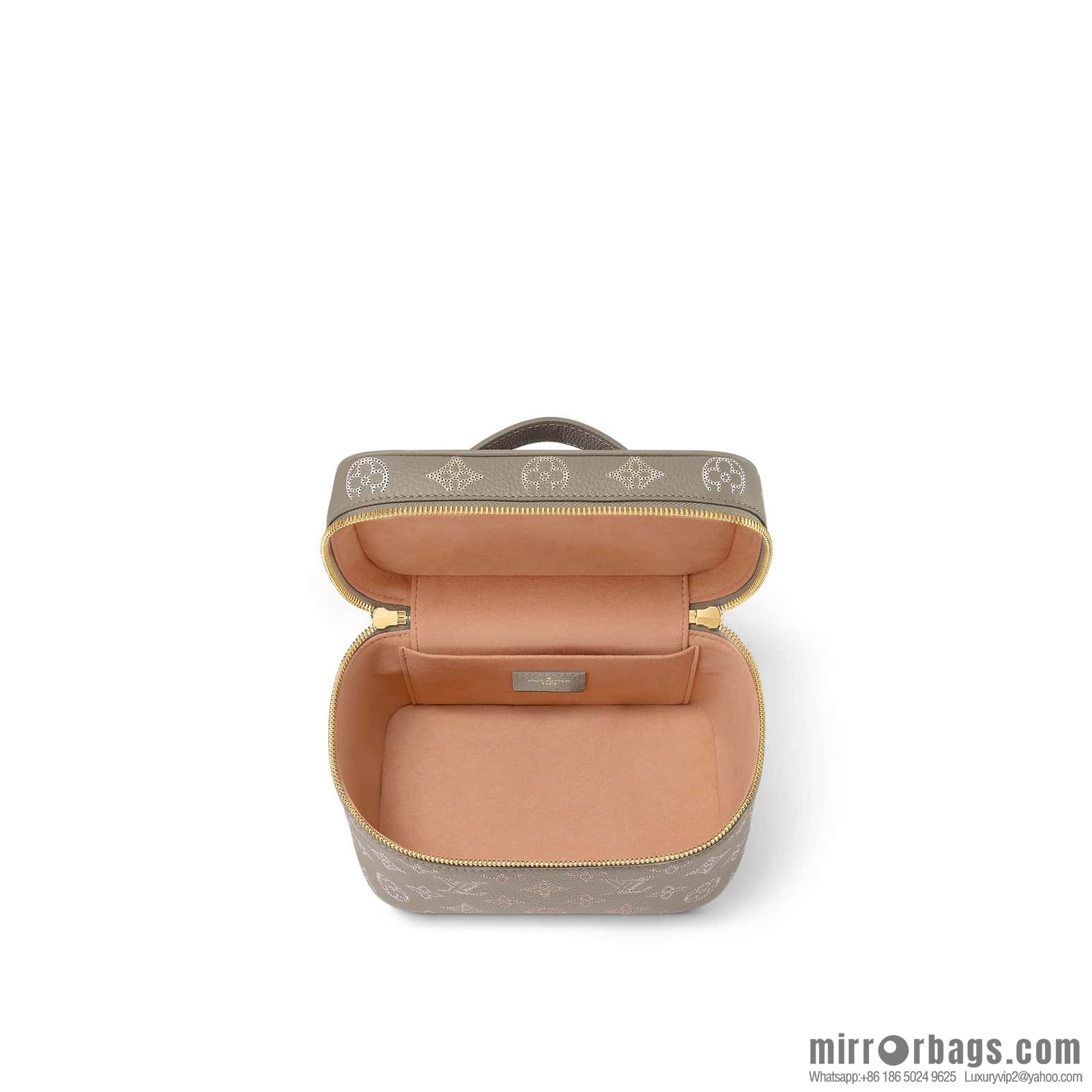 [Boutique‑grade] M23550 light gray full leather pouch series NICE mini pouch M44495 gray (cut-out)
