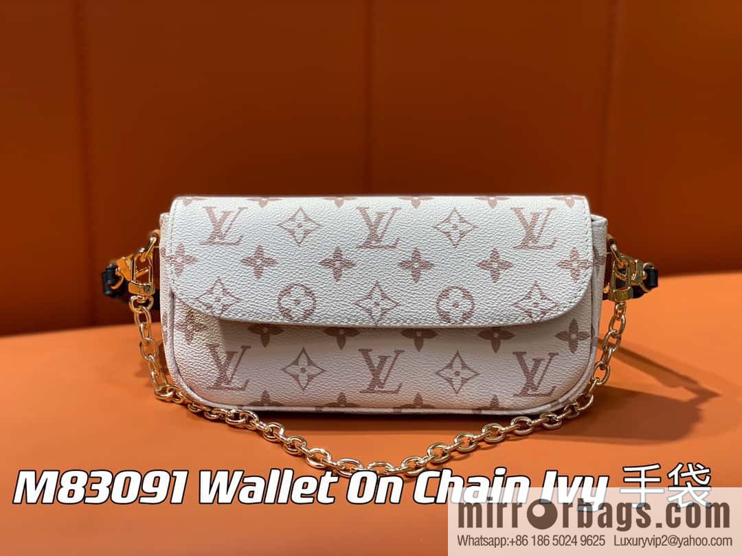[Boutique‑grade] M83091 white flower M81911 chain bag series Wallet On Chain Ivy handbag