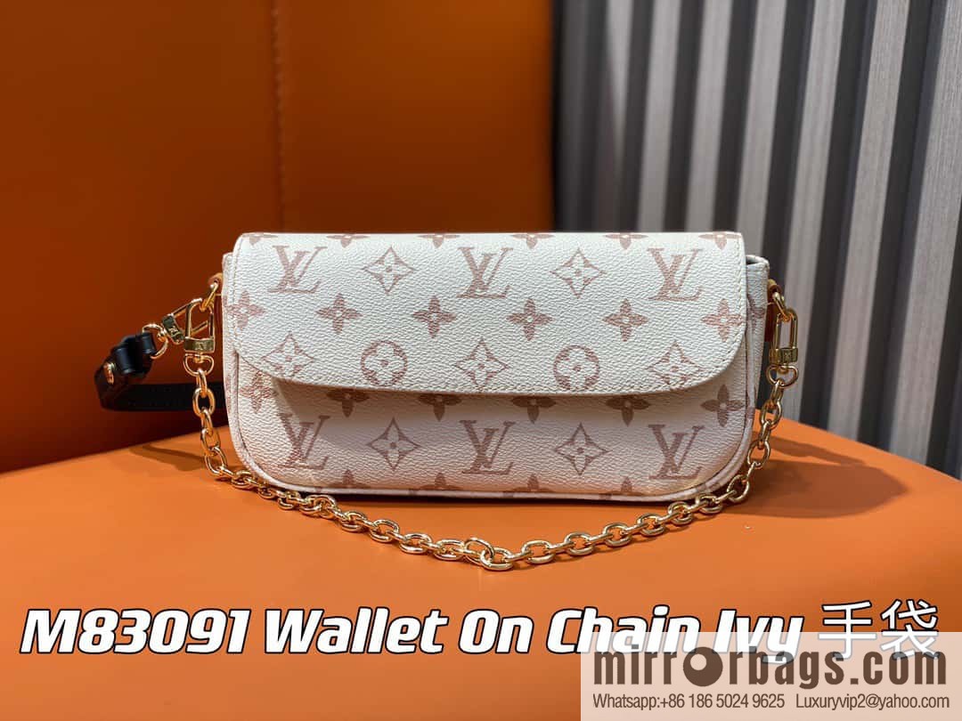 [Boutique‑grade] M83091 white flower M81911 chain bag series Wallet On Chain Ivy handbag