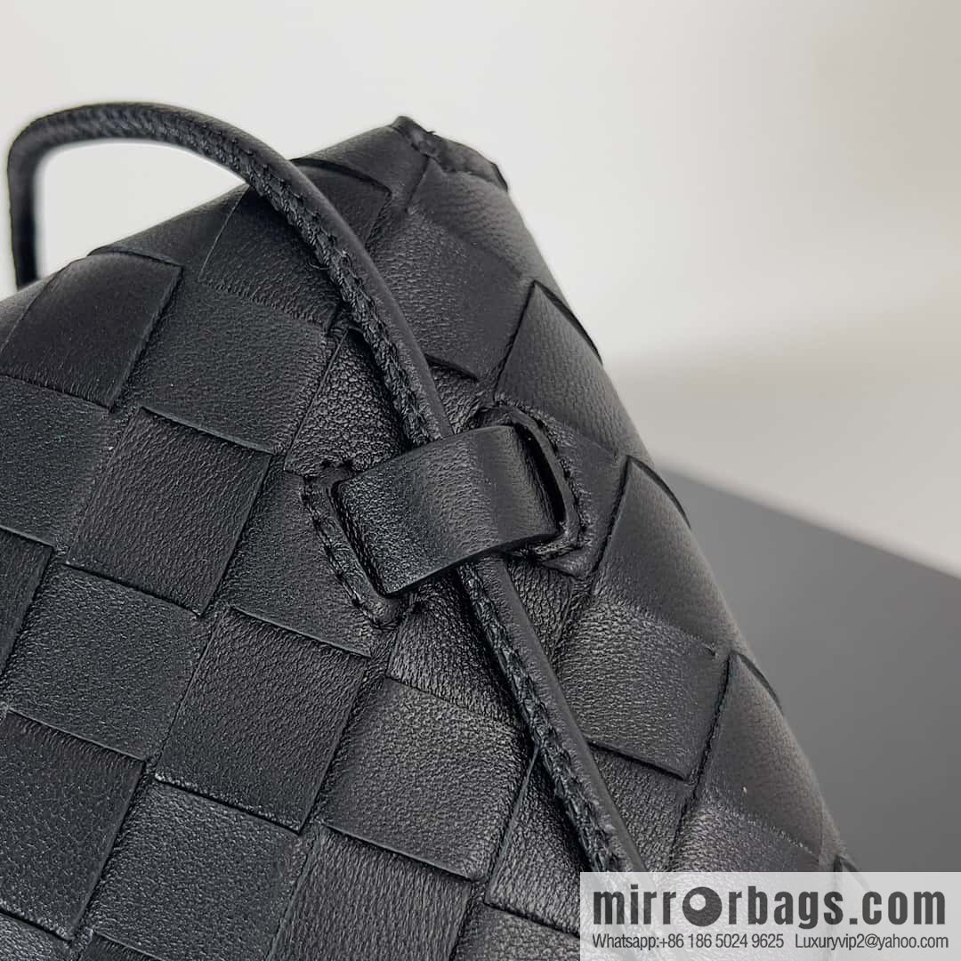 Bv new intrecciato knitting mini crossbody bag model number; 741897 black