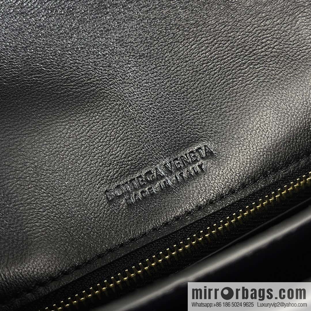 Bv new intrecciato knitting mini crossbody bag model number; 741897 black