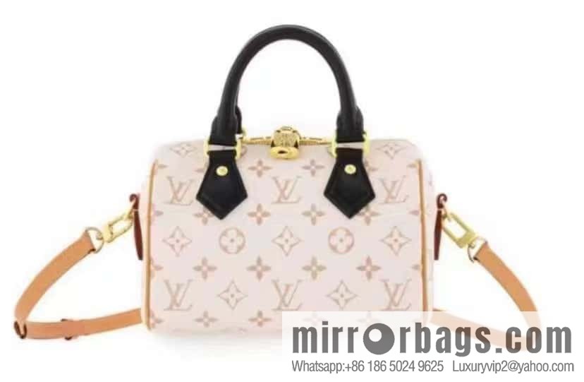 [Boutique‑grade] M46096 white flower M46234speedy pillow bag series M45957 SPEEDY BANDOULIZRE 20 handbag
