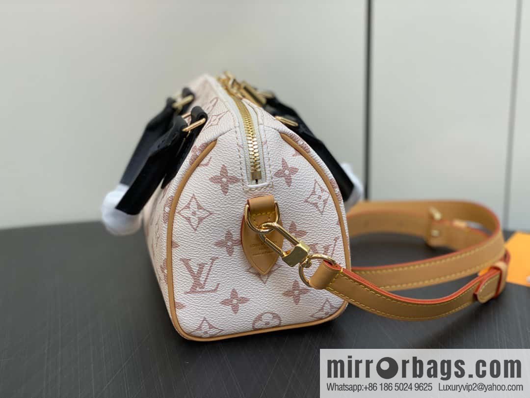 [Boutique‑grade] M46096 white flower M46234speedy pillow bag series M45957 SPEEDY BANDOULIZRE 20 handbag