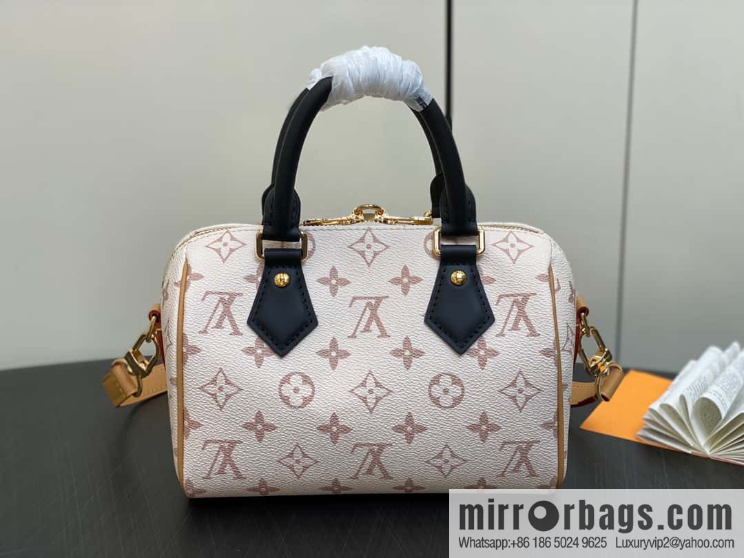 [Boutique‑grade] M46096 white flower M46234speedy pillow bag series M45957 SPEEDY BANDOULIZRE 20 handbag