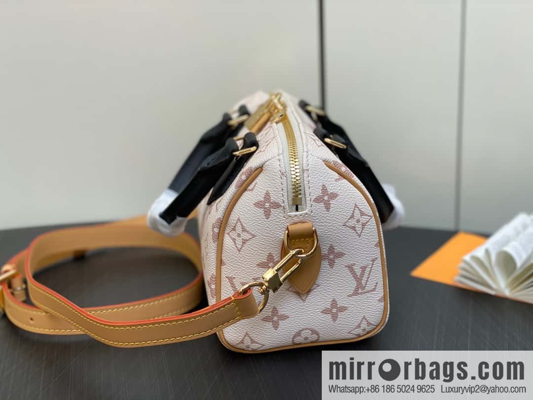 [Boutique‑grade] M46096 white flower M46234speedy pillow bag series M45957 SPEEDY BANDOULIZRE 20 handbag