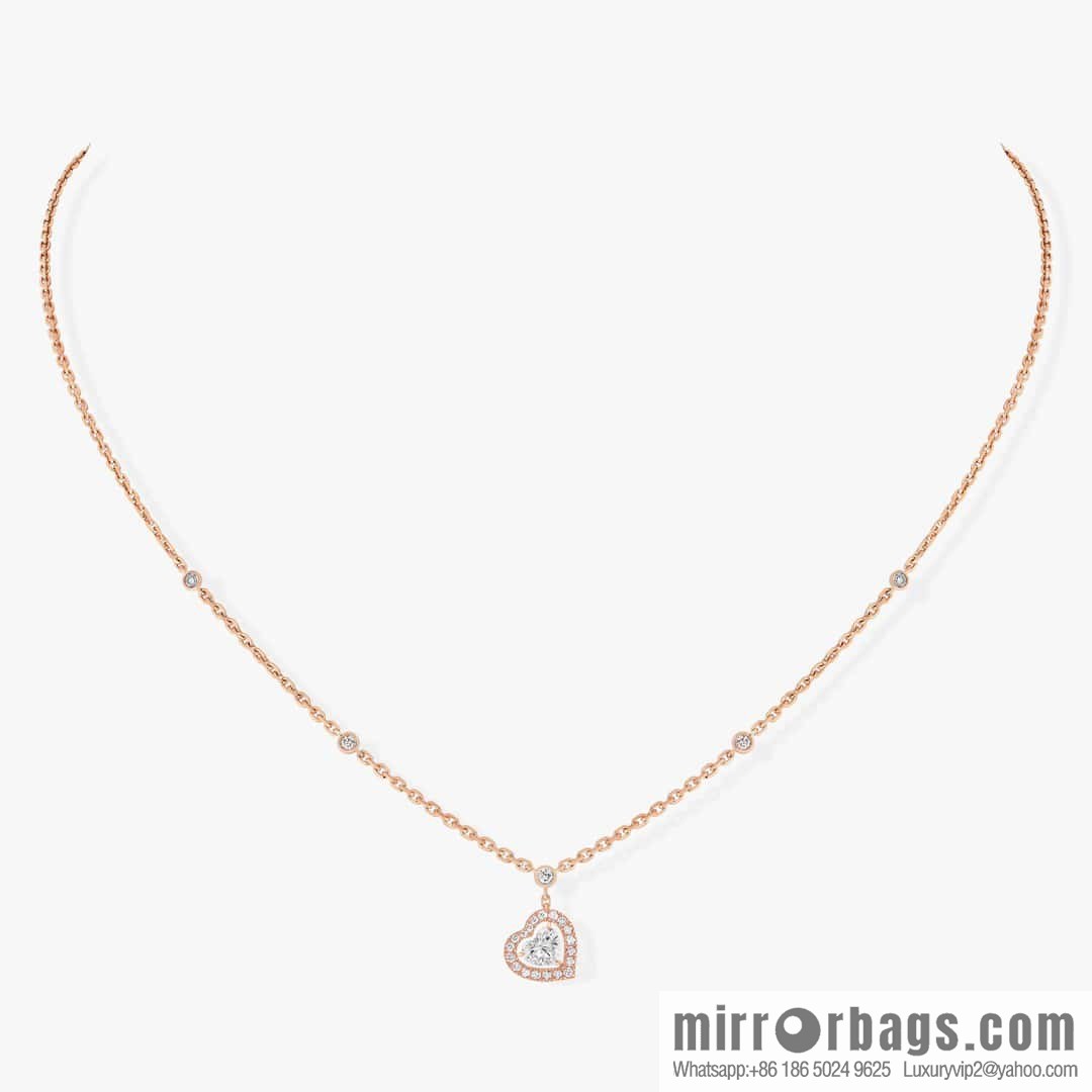 ☀️Messika JOY CEUR peach heart love diamond necklace ☀️