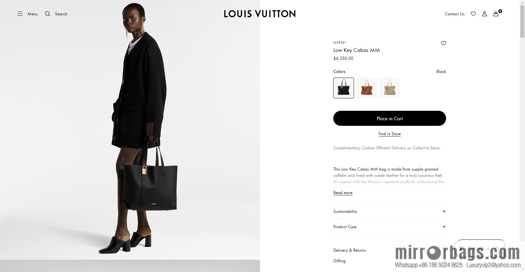LV M25341 Low Key Cabas MM