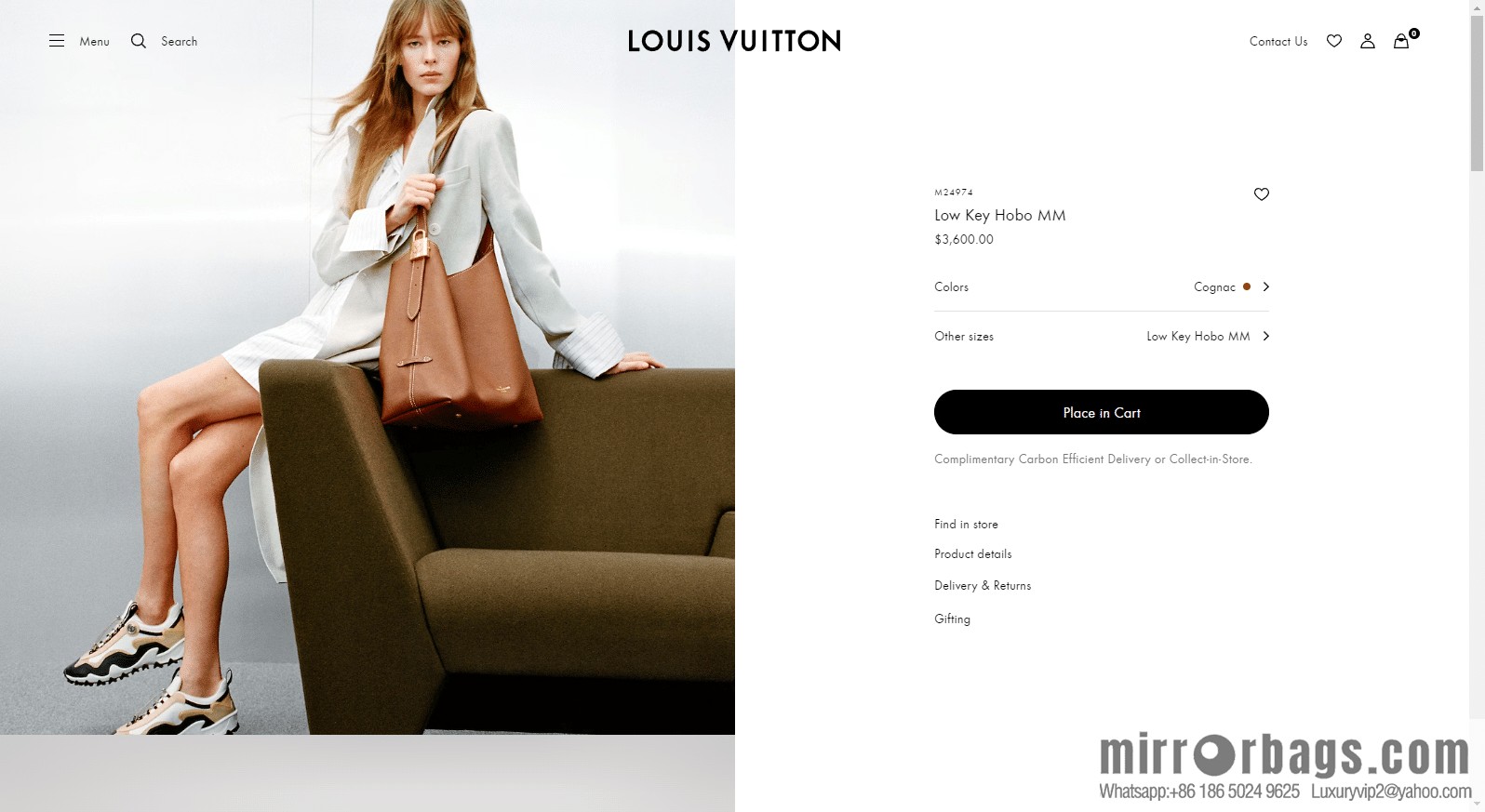 LV M24974 LOW KEY HOBO medium handbag