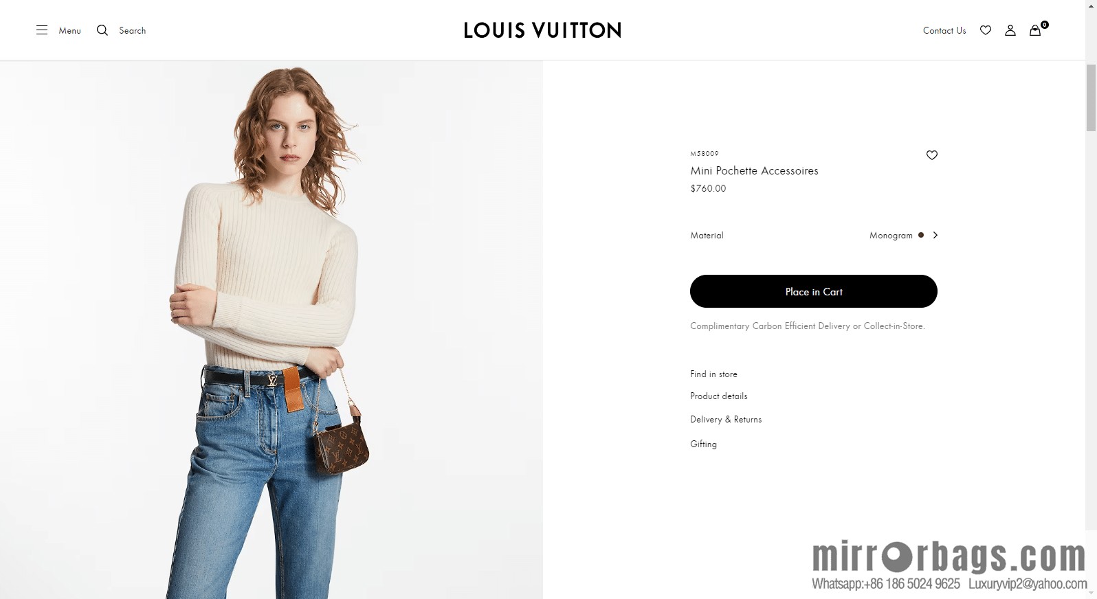 LV MINI POCHETTE ACCESSOIRES clutch bag M58009 Premium