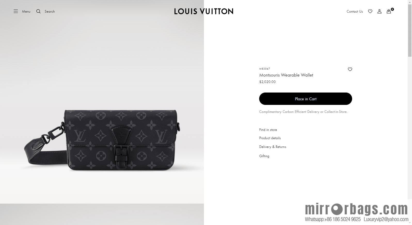 LV M83567 MONTSOURIS mini handbag