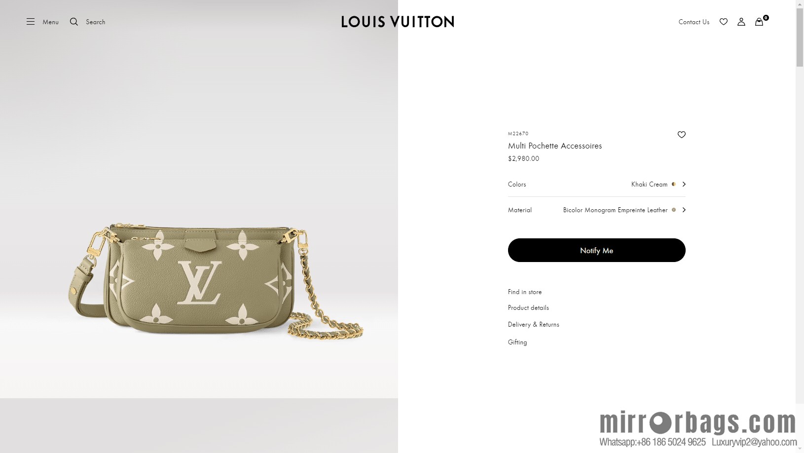 LV M22670 MULTI POCHETTE ACCESSOIRES BAG