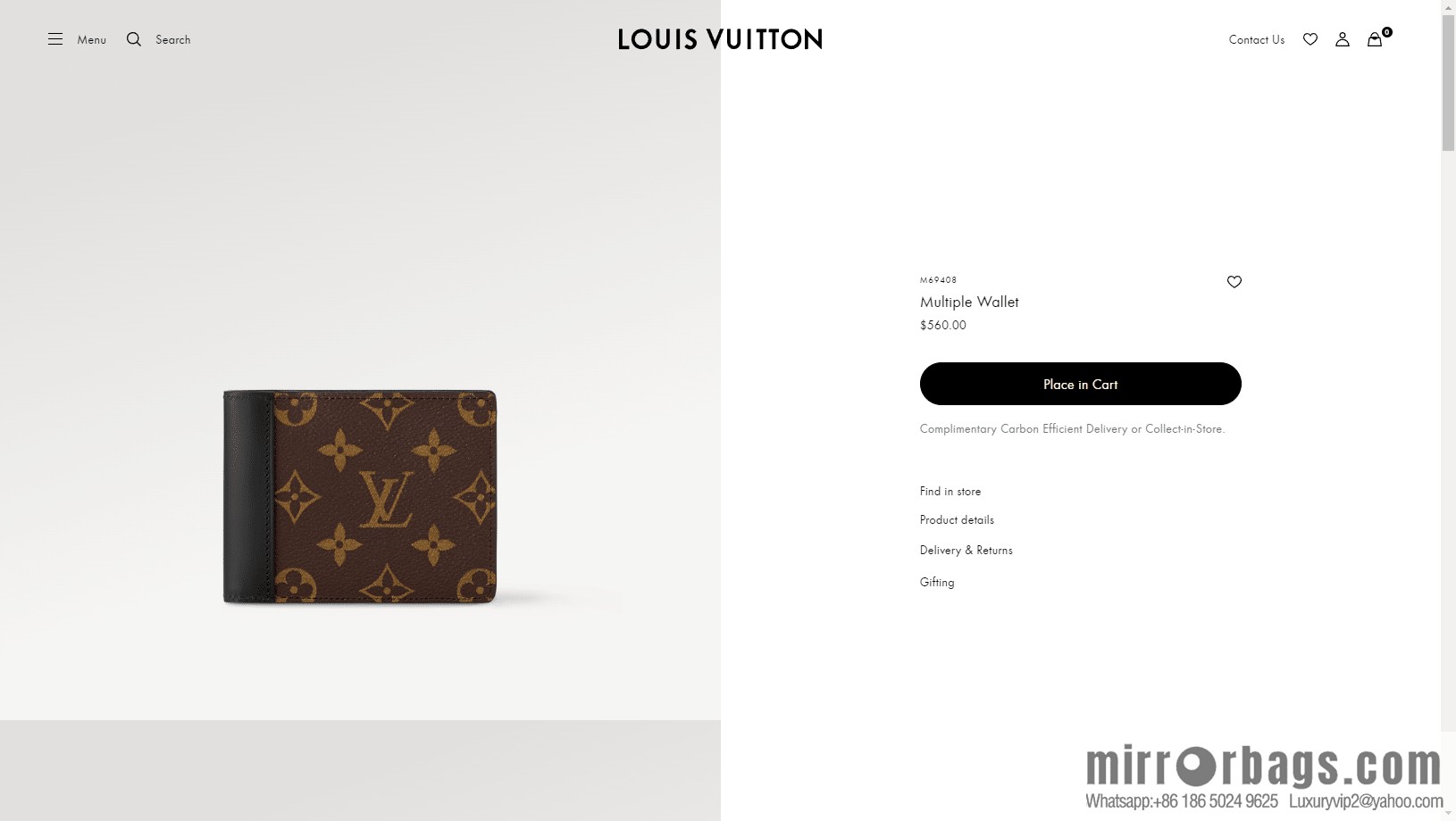 LV Multiple Wallets M69408 Premium