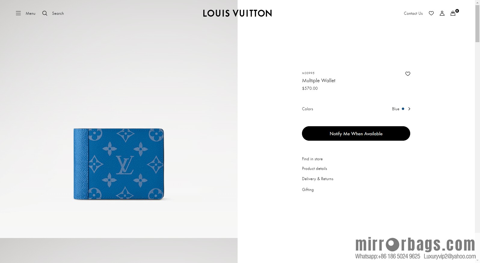 LV Multiple Wallet M30995 Premium