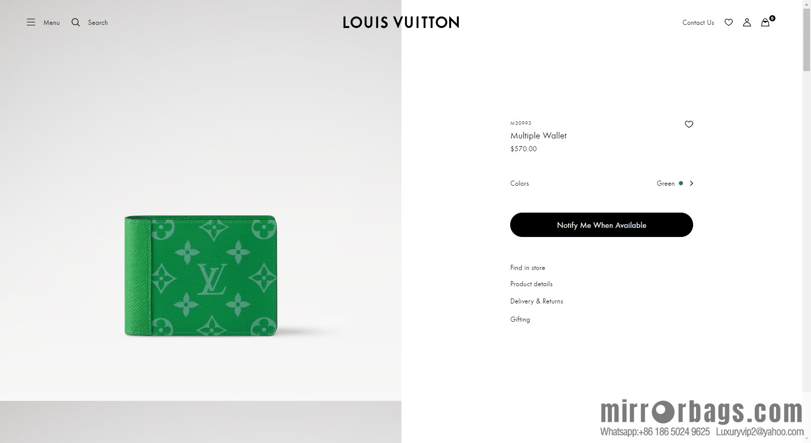 LV Multiple Wallet M30993 Premium