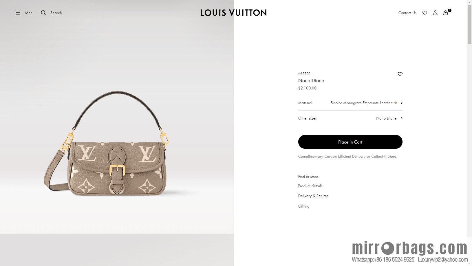 LV M83300 NANO DIANE BAG