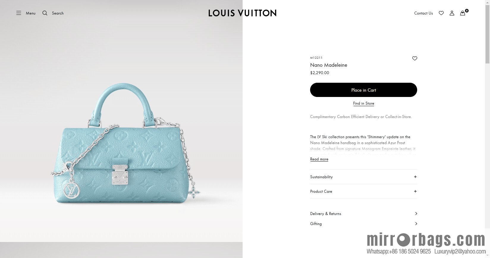 LV M12211 Nano Madeleine