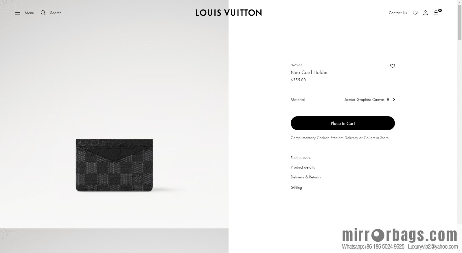 LV Néo card clip N62666 premium