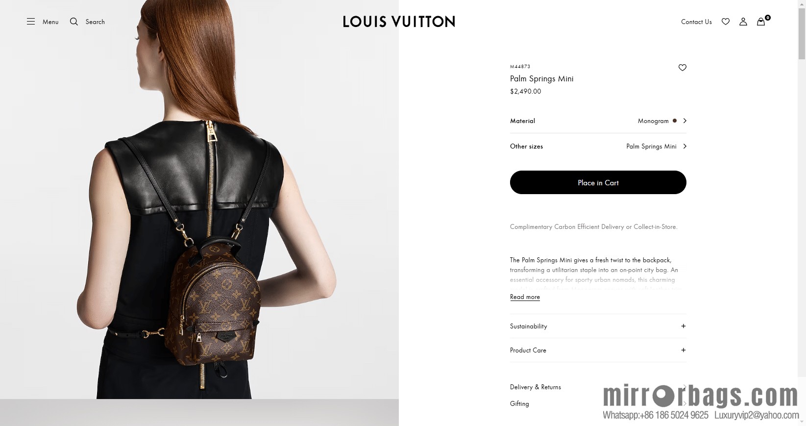 LV M44873 Palm Springs Mini