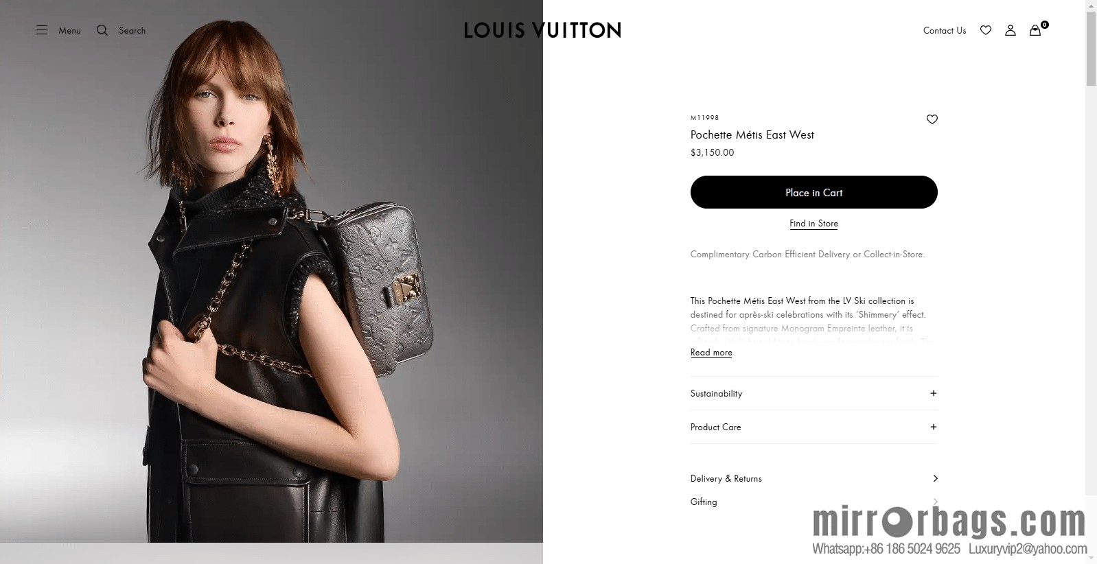 LV M11998 Pochette Métis East West