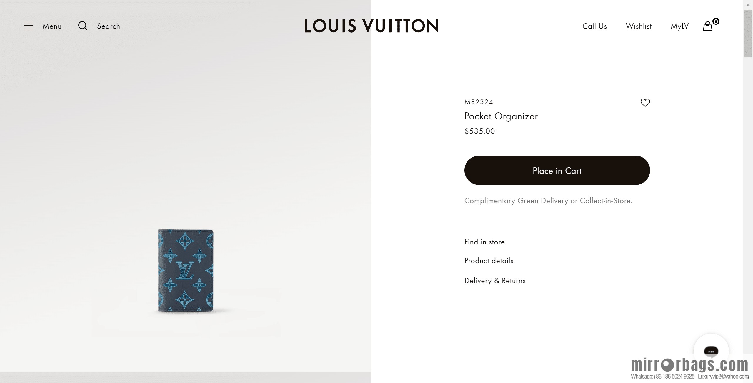 LV Pocket Wallet M82324 Premium