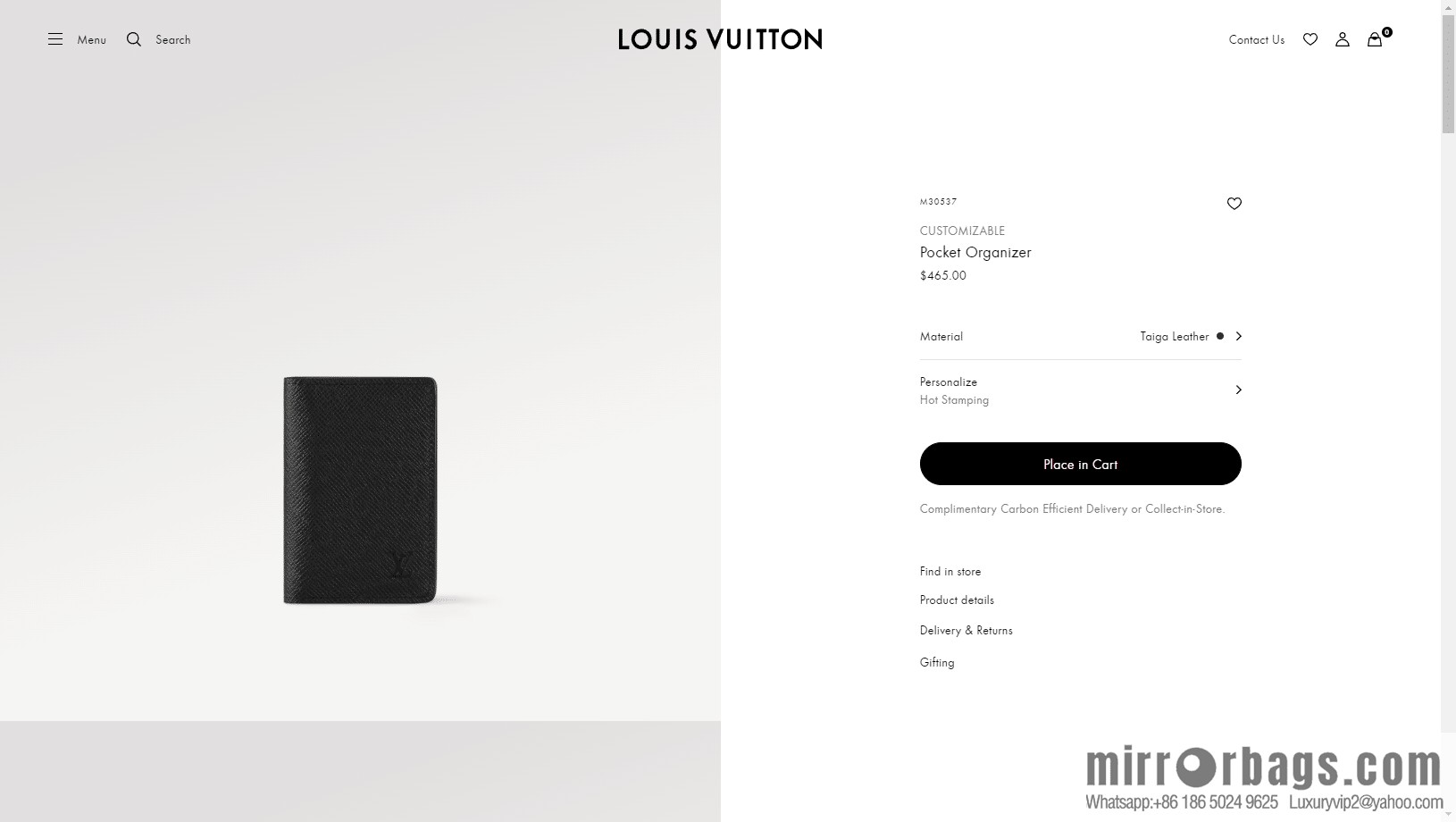 LV Pocket Wallet M30537 Premium